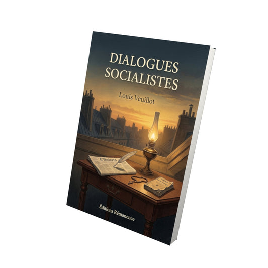 Livre Dialogues socialistes - Louis Veuillot - Vue 3D - Editions Remanence