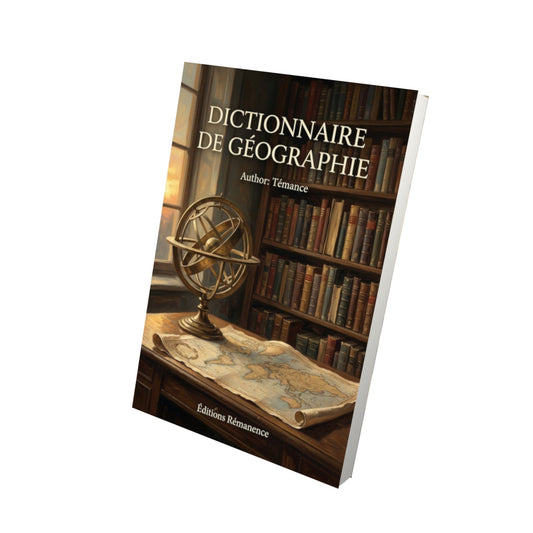 Livre Dictionnaire de géographie - - Vue 3D - Editions Remanence