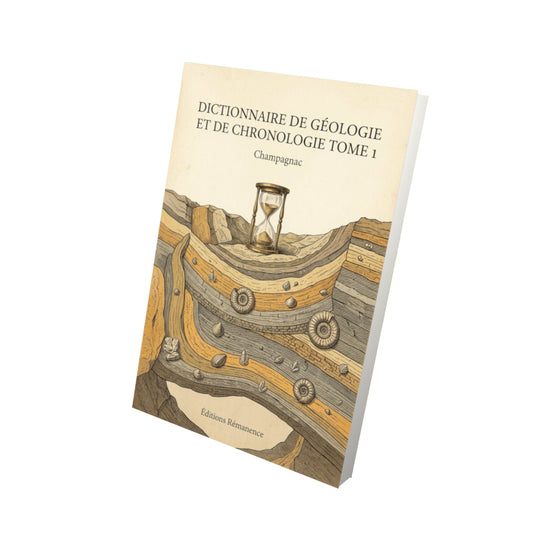 Livre Dictionnaire de géologie et de chronologie Tome 1 - Champagnac - Vue 3D - Editions Remanence