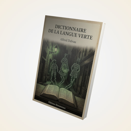 Livre Dictionnaire de la langue verte - Alfred Delvau - Couverture 3D