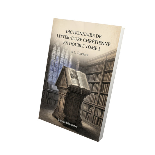 Livre Dictionnaire de littérature chrétienne en double Tome 1 - A.L. Constant - Vue 3D - Editions Remanence