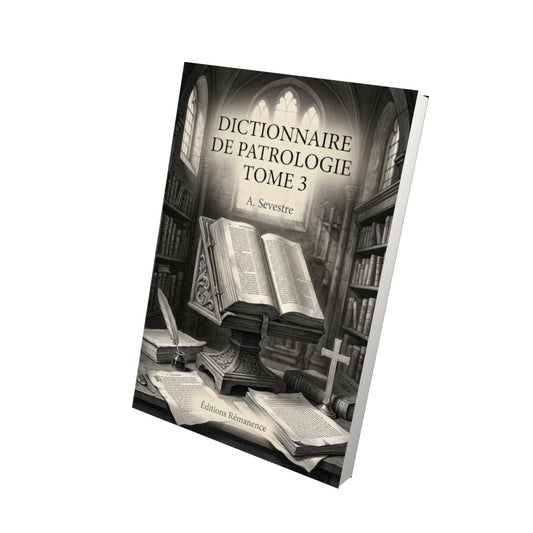 Livre Dictionnaire de patrologie Tome 3 - A. Sevestre - Vue 3D - Editions Remanence