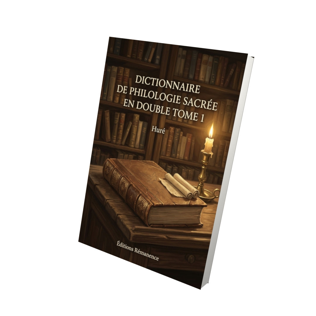 Livre Dictionnaire de philologie sacrée en double Tome 1 - Huré - Vue 3D - Editions Remanence