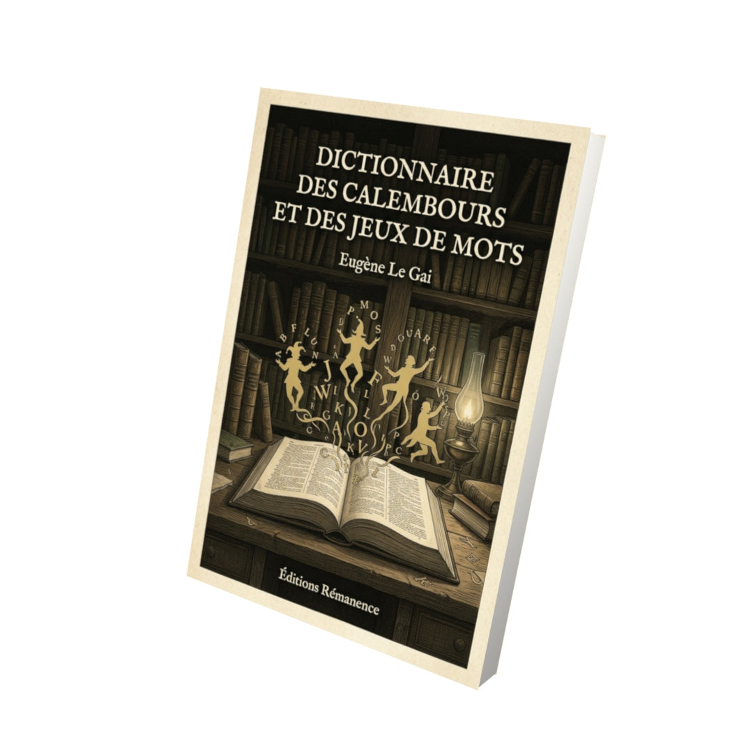 Livre Dictionnaire des calembours et des jeux de mots - Eugène Le Gai - Vue 3D - Editions Remanence