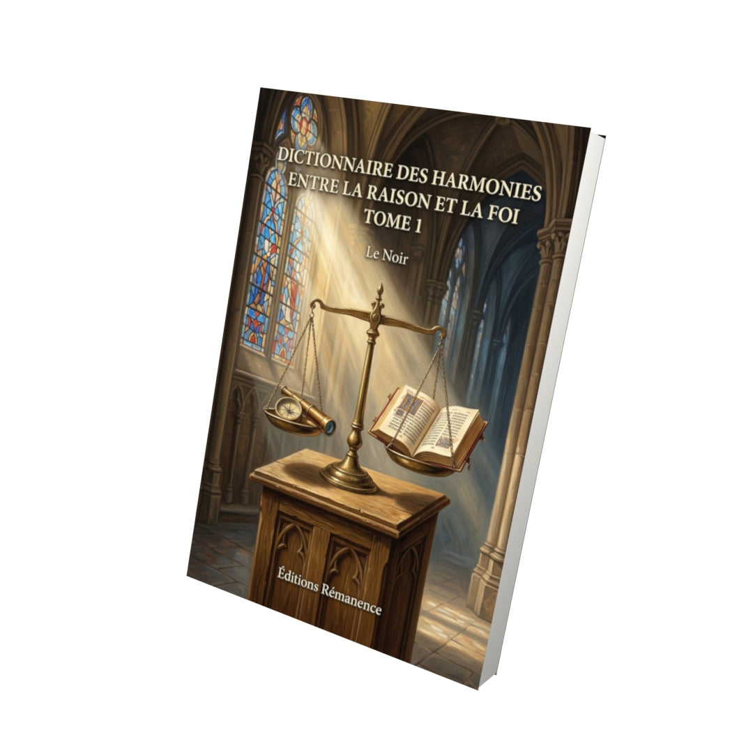 Livre Dictionnaire des harmonies entre la raison et la foi Tome 1 - Le Noir - Vue 3D - Editions Remanence