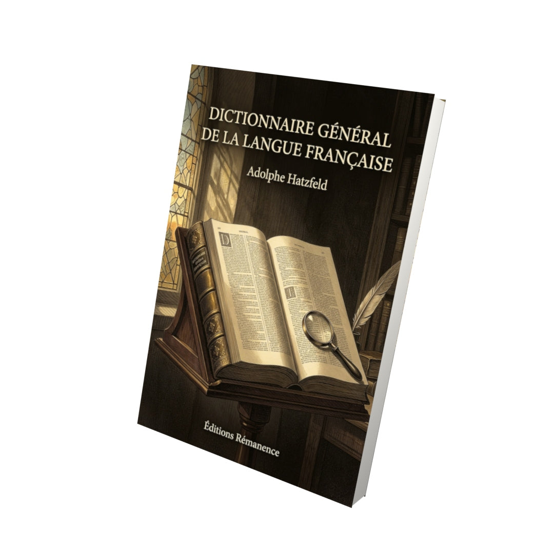 Livre Dictionnaire général de la langue française par Adolphe Hatzfeld - Vue 3D - Editions Remanence