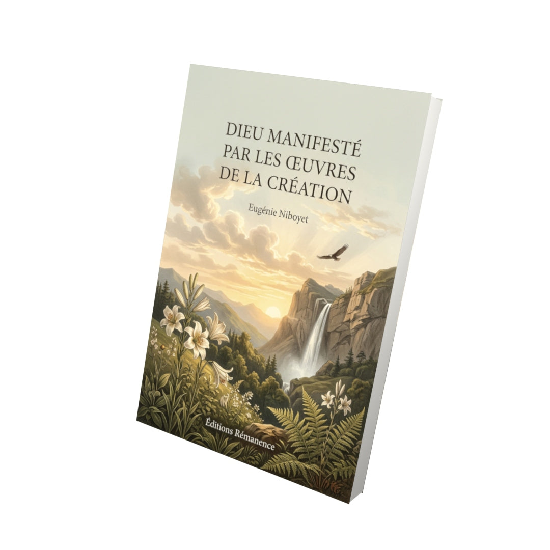 Livre Dieu manifesté par les œuvres de la création par Eugénie Niboyet - Vue 3D - Editions Remanence