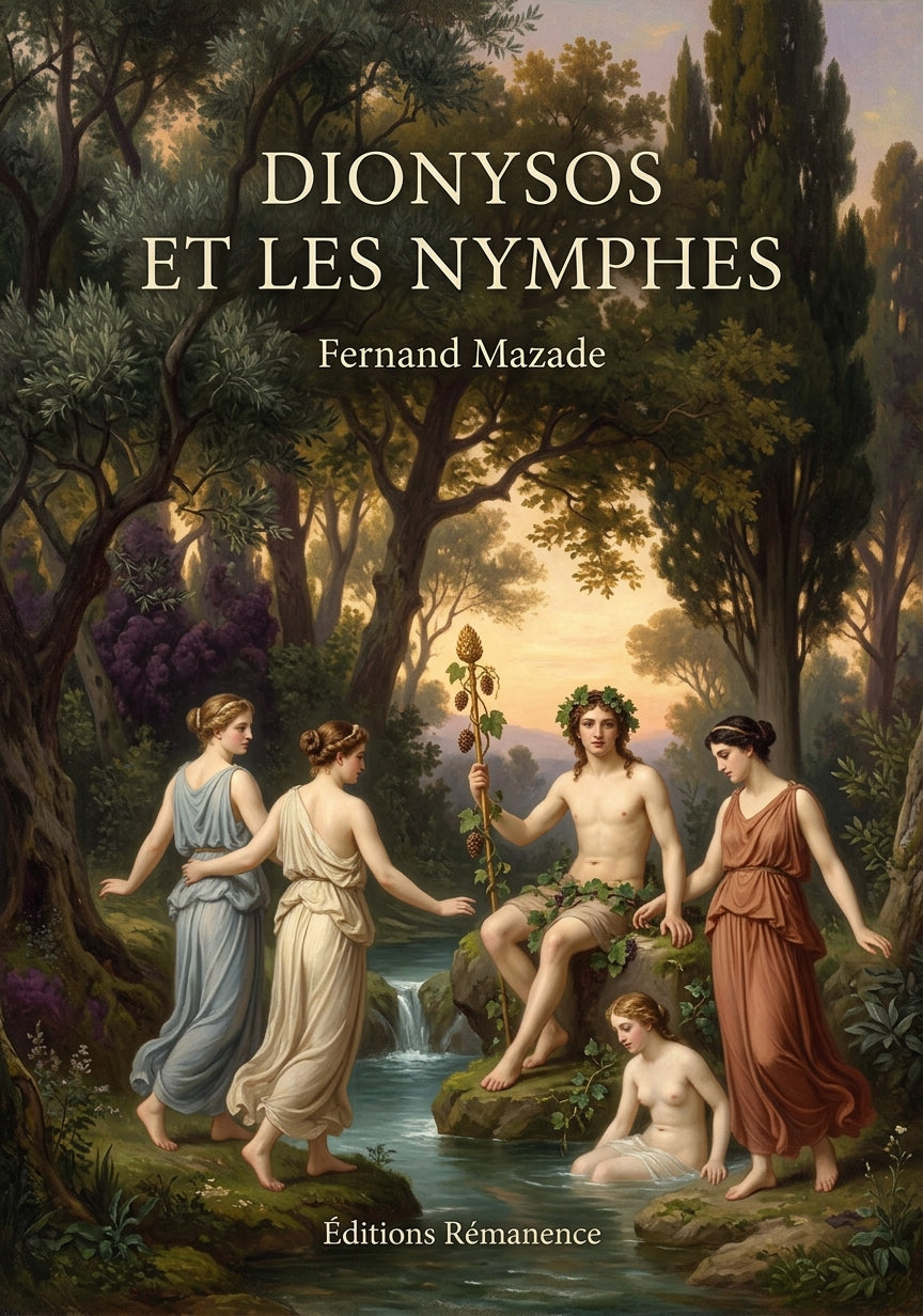 Livre Dionysos et les Nymphes par Fernand Mazade - Couverture - Editions Remanence
