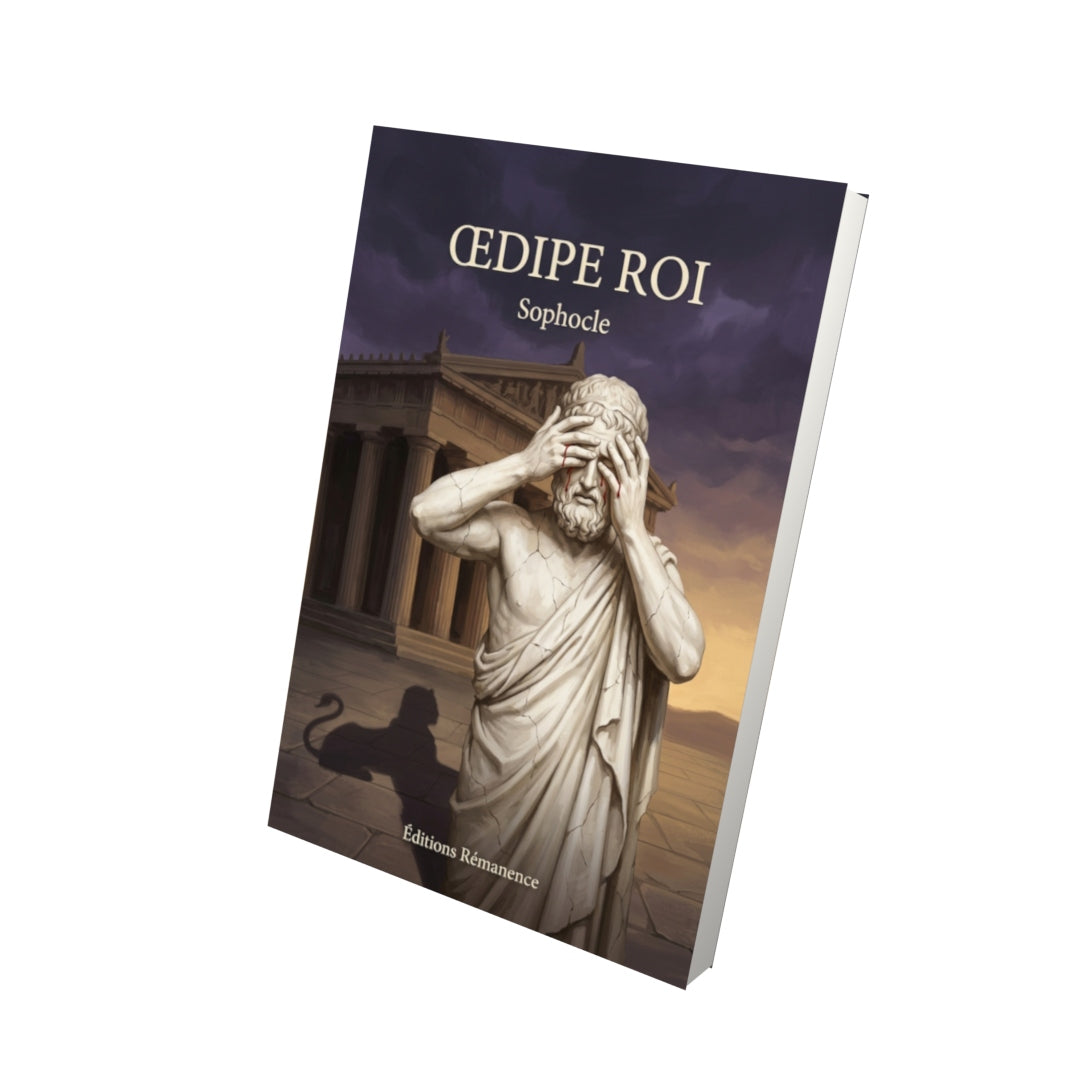 Livre Dipe Roi par Sophocle - Vue 3D - Editions Remanence
