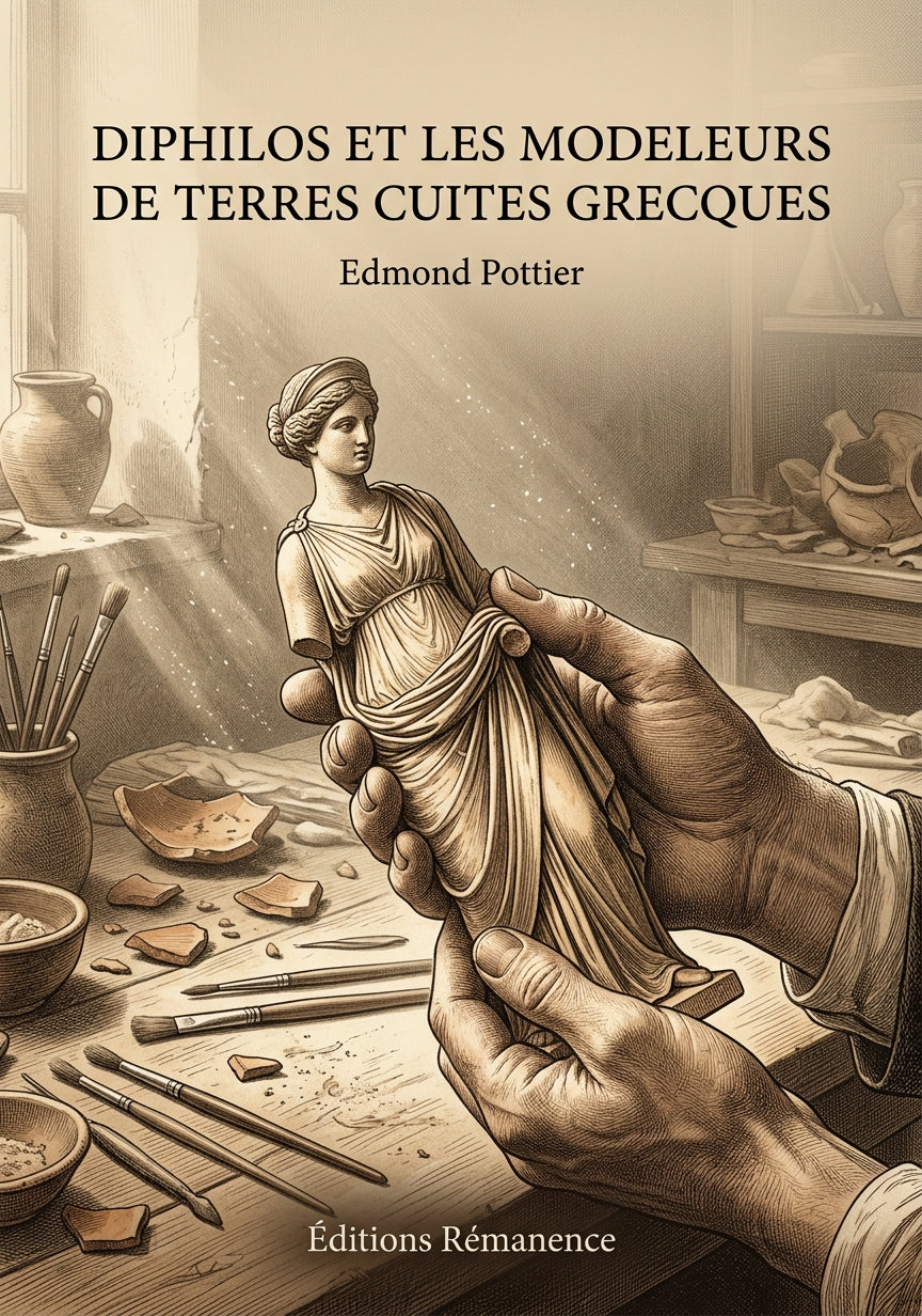 Livre Diphilos et les Modeleurs de terres cuites grecques par Edmond Pottier - Couverture - Editions Remanence