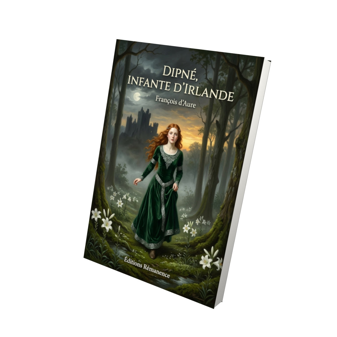 Livre Dipné, infante d’Irlande par François d’Aure - Vue 3D - Editions Remanence