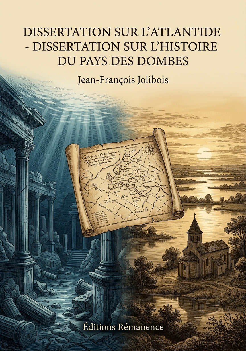 Livre Dissertation sur l’Atlantide - Dissertation sur l’histoire du pays des Dombes par Jean-François Jolibois - Couverture - Editions Remanence