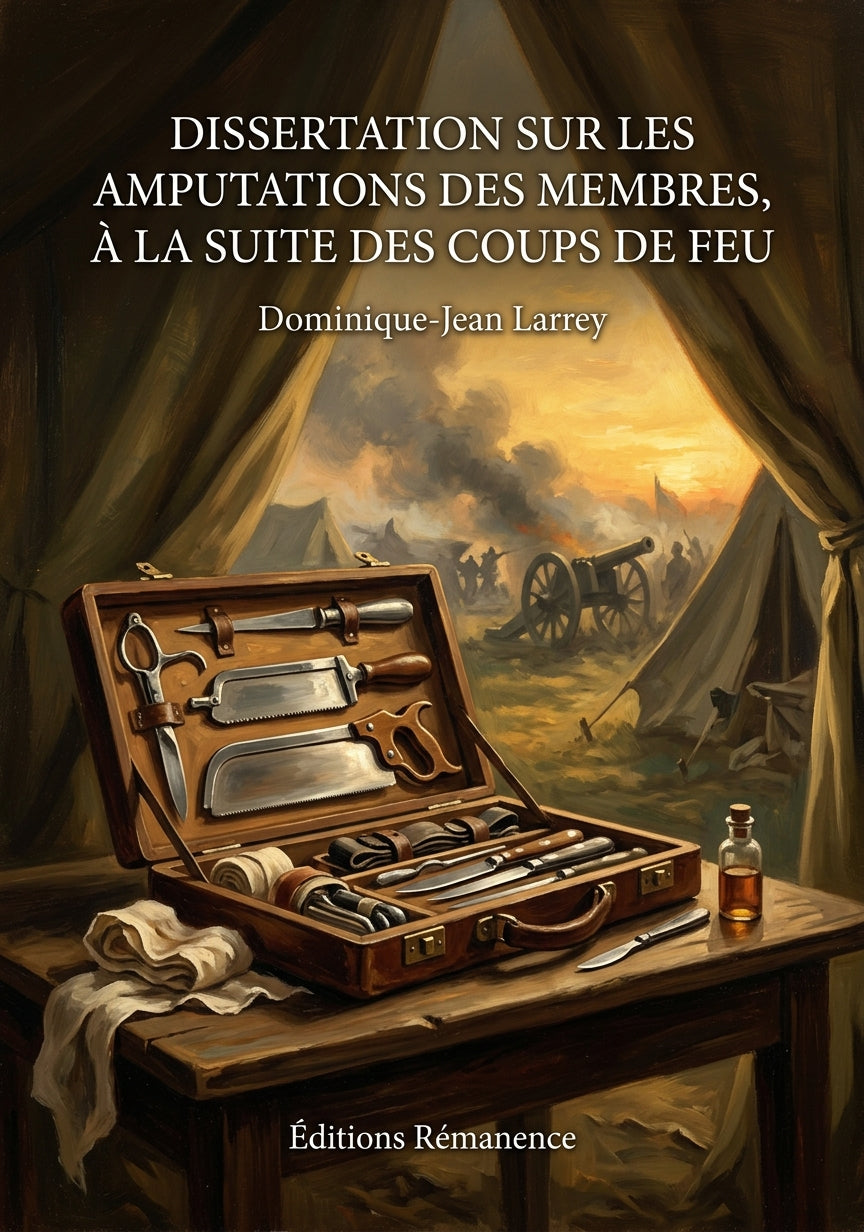 Livre Dissertation sur les amputations des membres, à la suite des coups de feu par Dominique-Jean Larrey - Couverture - Editions Remanence