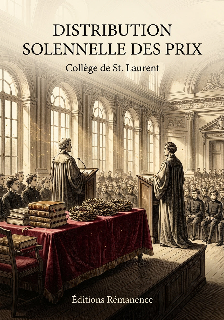 Livre Distribution solennelle des prix par Collège de St. Laurent - Couverture - Editions Remanence