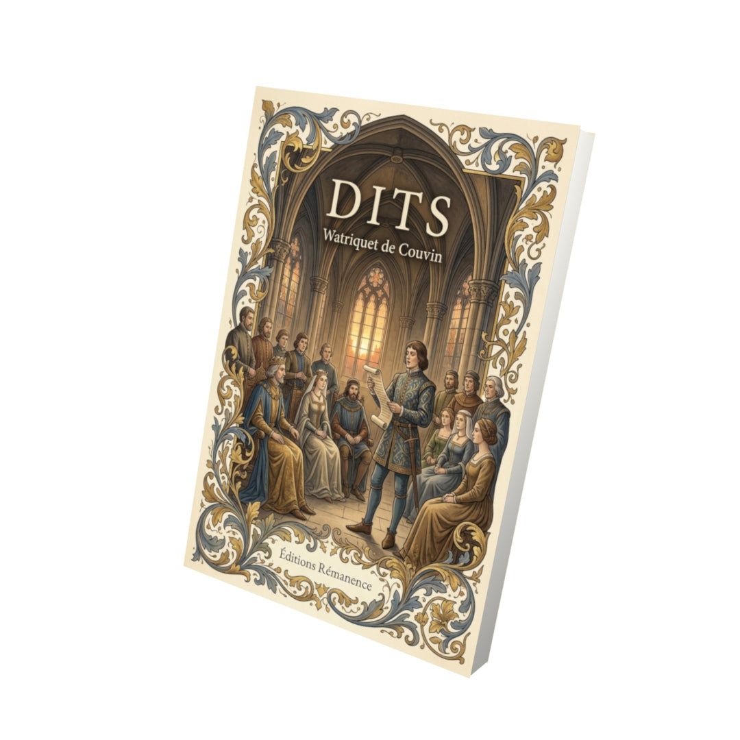 Livre Dits par Watriquet de Couvin - Vue 3D - Editions Remanence