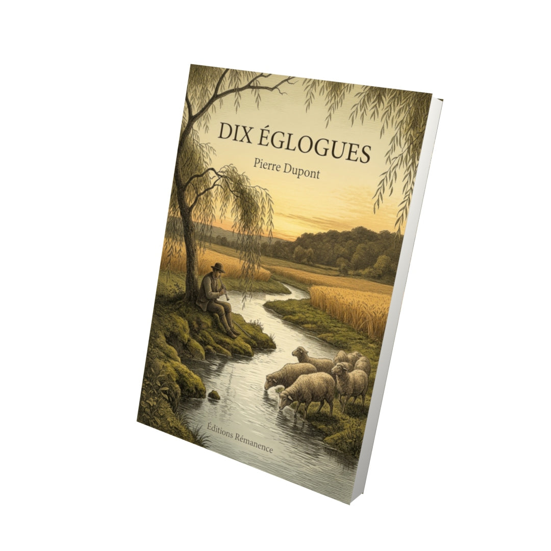 Livre Dix Églogues par Pierre Dupont - Vue 3D - Editions Remanence