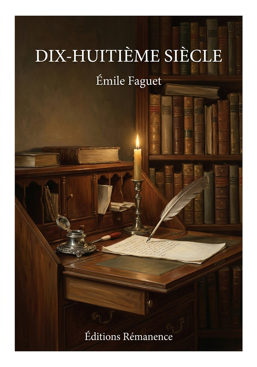 Livre Dix-huitième Siècle par Émile Faguet - Couverture - Editions Remanence