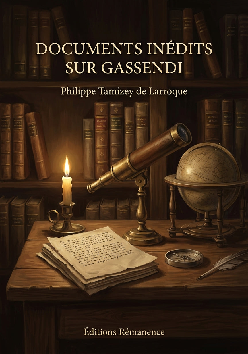 Livre Documents inédits sur Gassendi par Philippe Tamizey de Larroque - Couverture - Editions Remanence