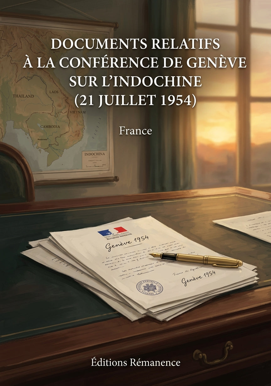 Livre Documents relatifs à la Conférence de Genève sur l’Indochine (21 juillet 1954) par France - Couverture - Editions Remanence