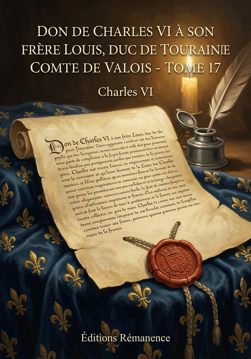 Livre Don de Charles VI à son frère Louis, duc de Touraine et comte de Valois - Tome 17 par Charles VI - Couverture - Editions Remanence
