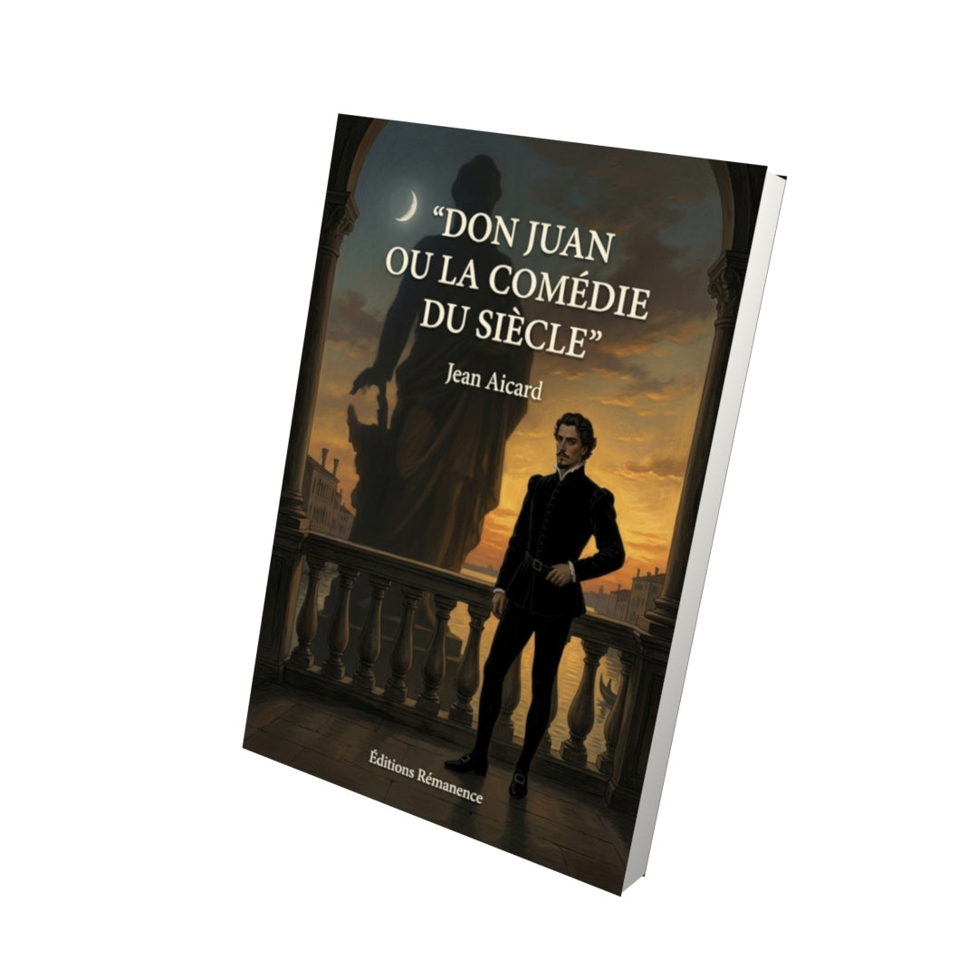 Livre Don Juan ou la Comédie du siècle par Jean Aicard - Vue 3D - Editions Remanence