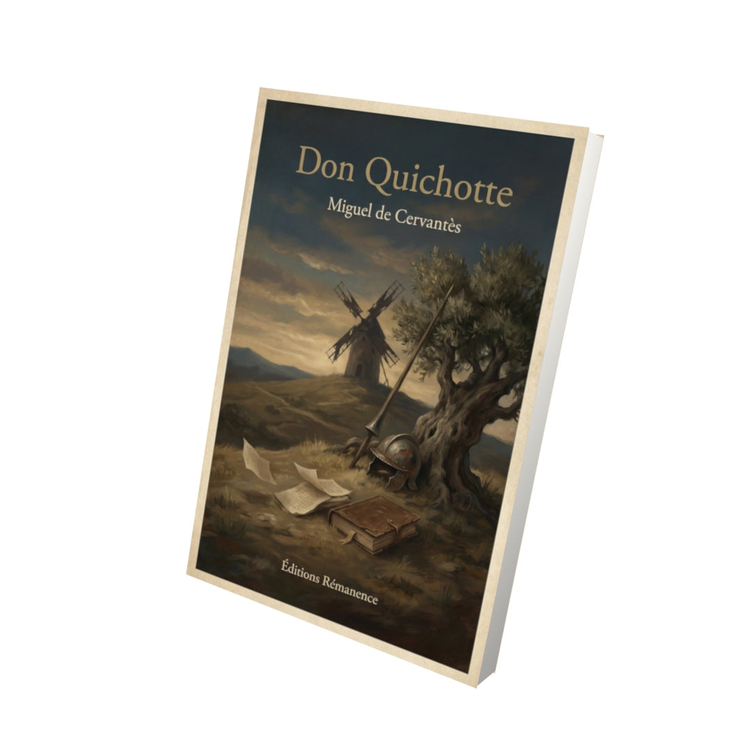 Livre Don Quichotte – Miguel de Cervantès - Vue 3D - Editions Remanence