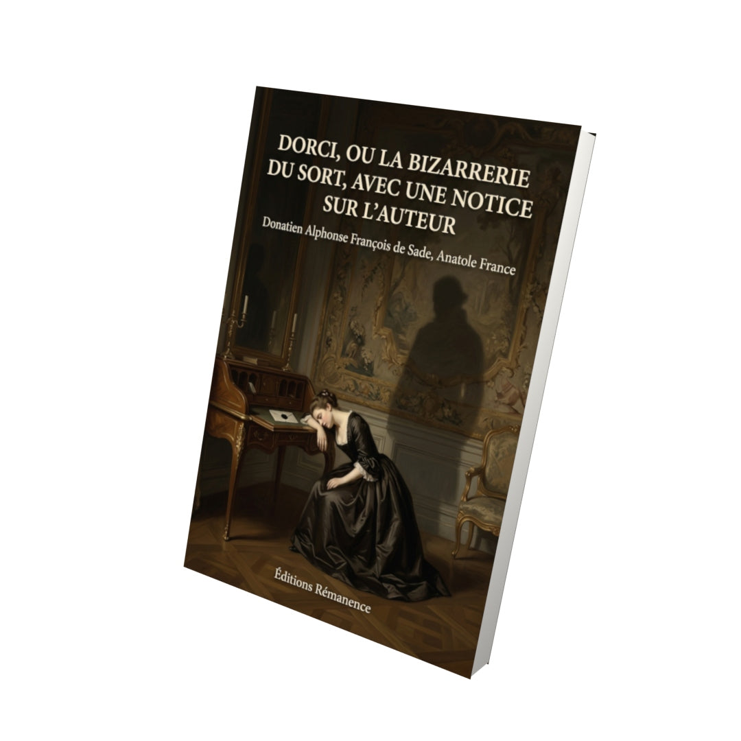 Livre Dorci, ou la Bizarrerie du sort, avec une Notice sur l’auteur par Donatien Alphonse François de Sade, Anatole France - Vue 3D - Editions Remanence