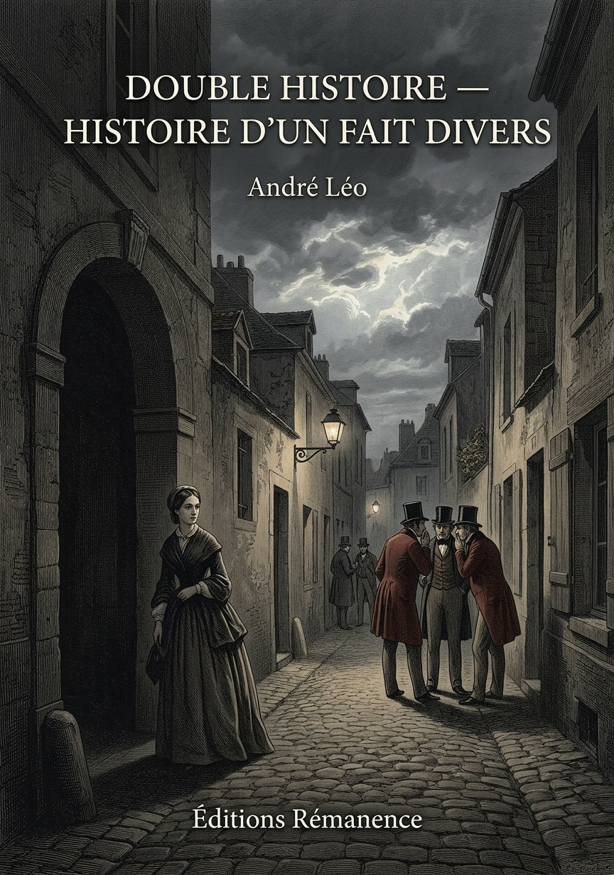 Livre Double Histoire — Histoire d’un fait divers par André Léo - Couverture - Editions Remanence