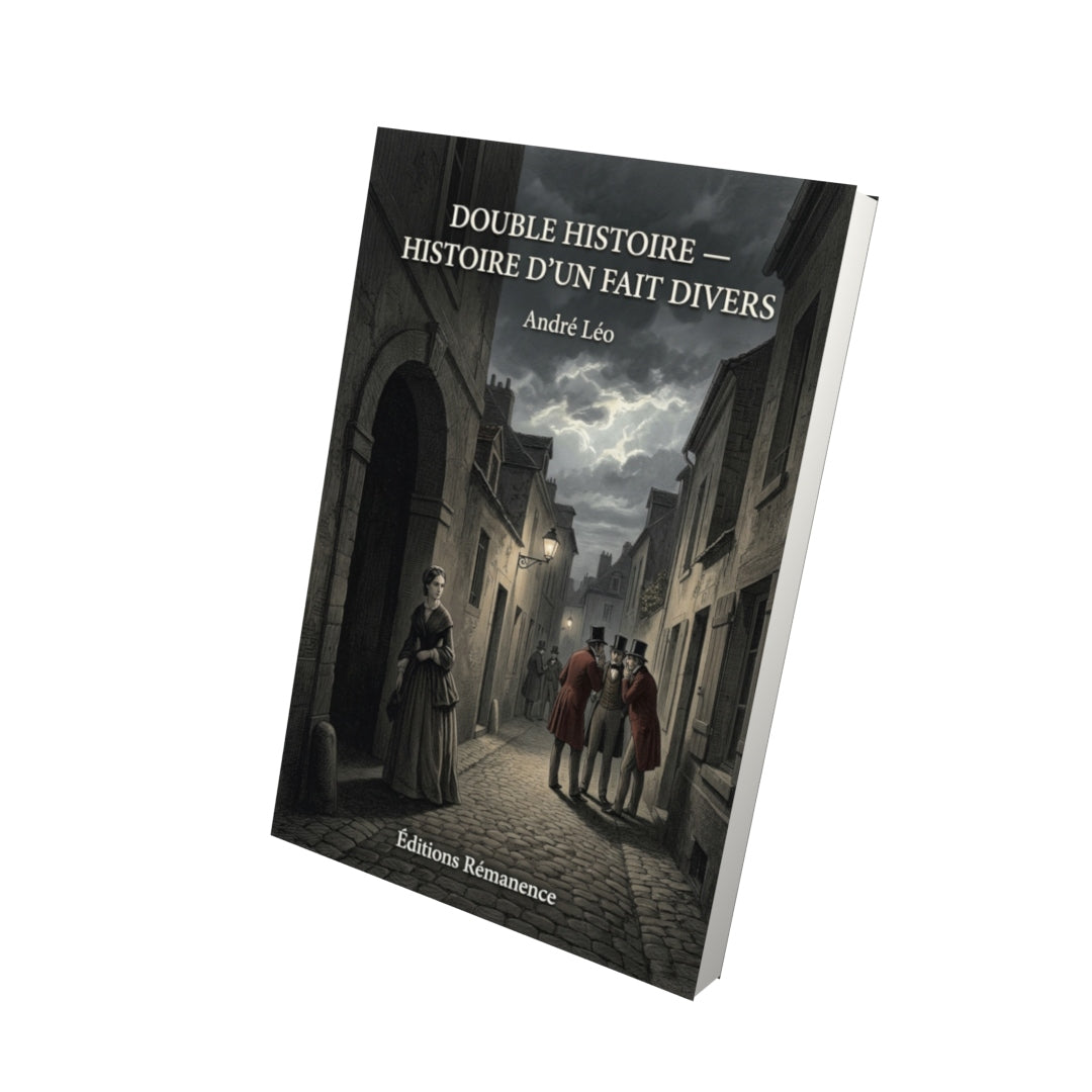 Livre Double Histoire — Histoire d’un fait divers par André Léo - Vue 3D - Editions Remanence