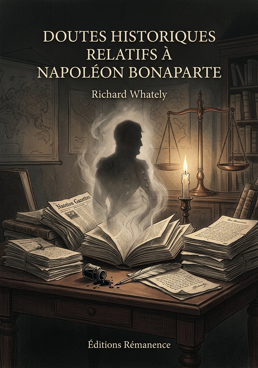 Livre Doutes historiques relatifs à Napoléon Bonaparte par Richard Whately - Couverture - Editions Remanence