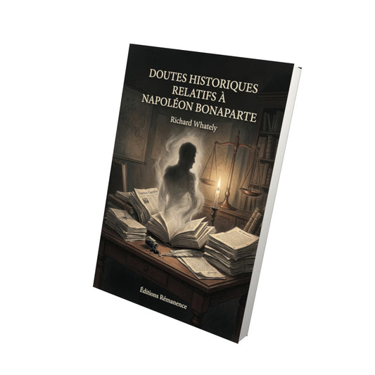 Livre Doutes historiques relatifs à Napoléon Bonaparte par Richard Whately - Vue 3D - Editions Remanence