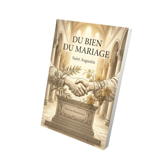 Livre Du bien du mariage - Saint Augustin - Vue 3D - Editions Remanence