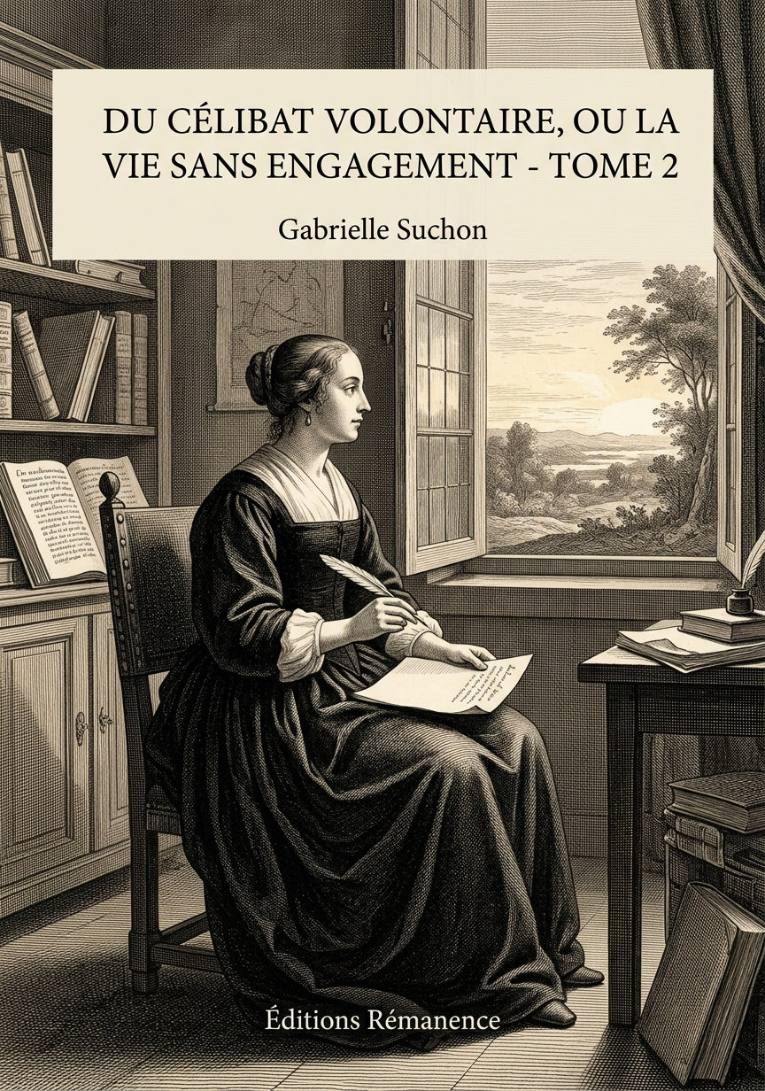 Livre Du célibat volontaire, ou la vie sans engagement - Tome 2 par Gabrielle Suchon - Couverture - Editions Remanence