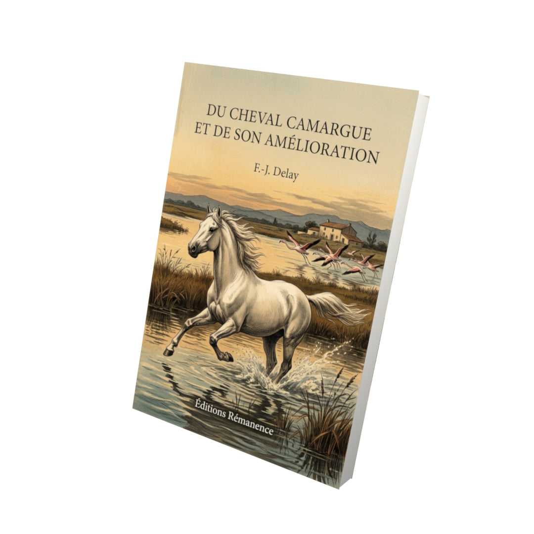 Livre Du cheval Camargue et de son amélioration par F.-J. Delay - Vue 3D - Editions Remanence
