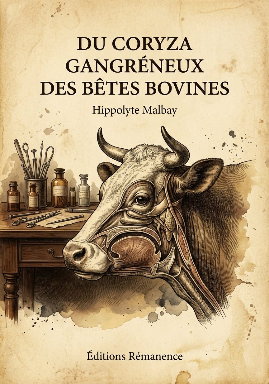 Livre Du coryza gangréneux des bêtes bovines par Hippolyte Malbay - Couverture - Editions Remanence