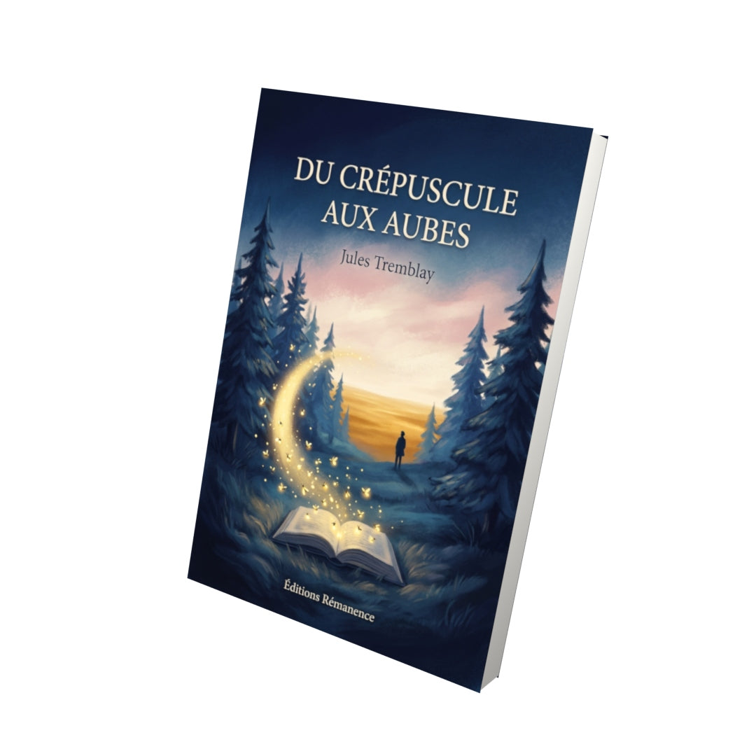 Livre Du crépuscule aux aubes par Jules Tremblay - Vue 3D - Editions Remanence