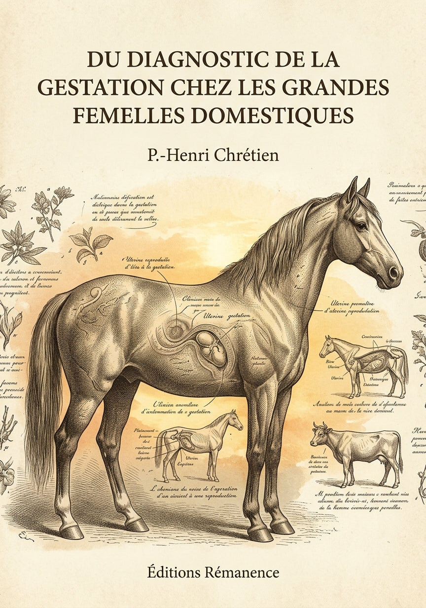 Livre Du diagnostic de la gestation chez les grandes femelles domestiques par P.-Henri Chrétien - Couverture - Editions Remanence