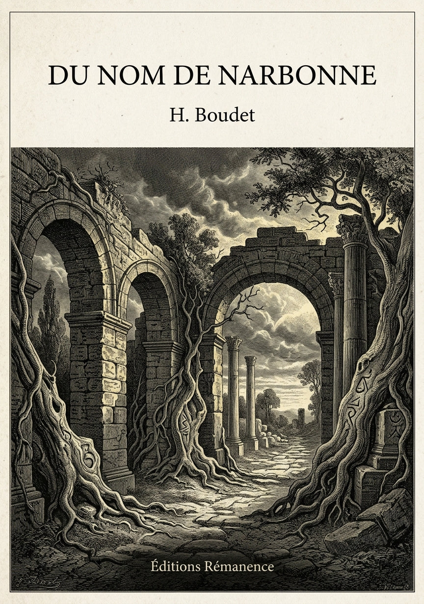 Livre Du Nom de Narbonne par H. Boudet - Couverture - Editions Remanence