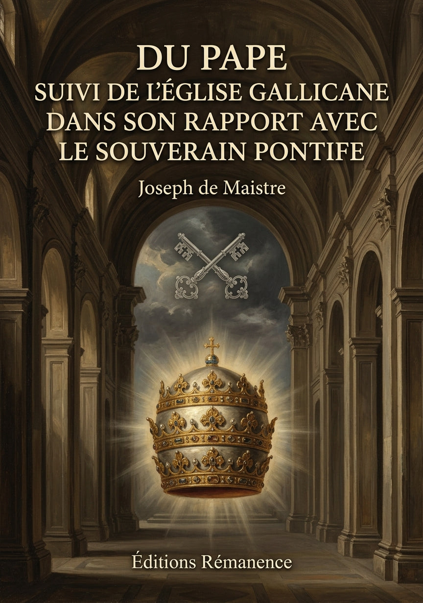 Livre Du pape suivi De l’Église gallicane dans son rapport avec le souverain pontife par Joseph de Maistre - Couverture - Editions Remanence
