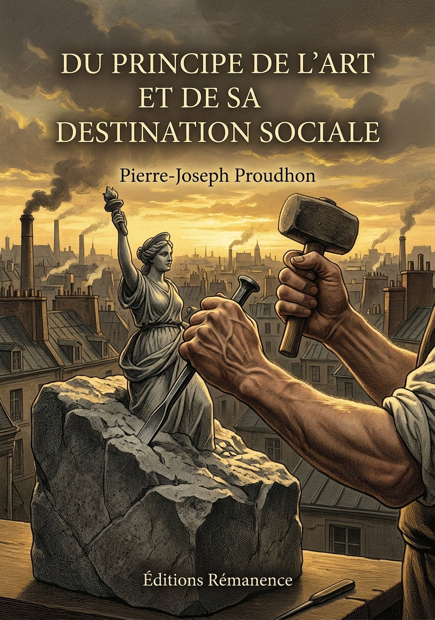 Livre Du principe de l'art et de sa destination sociale par Pierre-Joseph Proudhon - Couverture - Editions Remanence