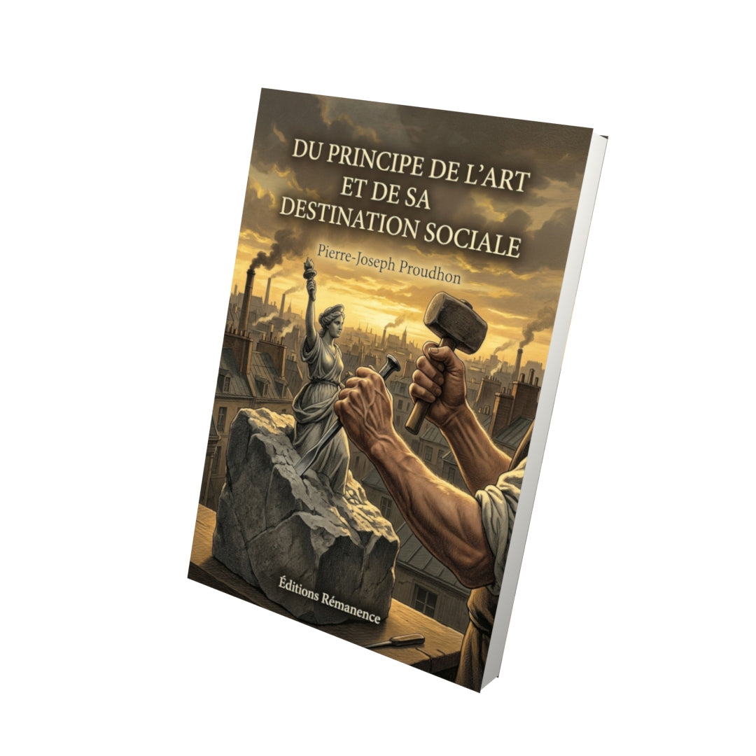 Livre Du principe de l'art et de sa destination sociale par Pierre-Joseph Proudhon - Vue 3D - Editions Remanence