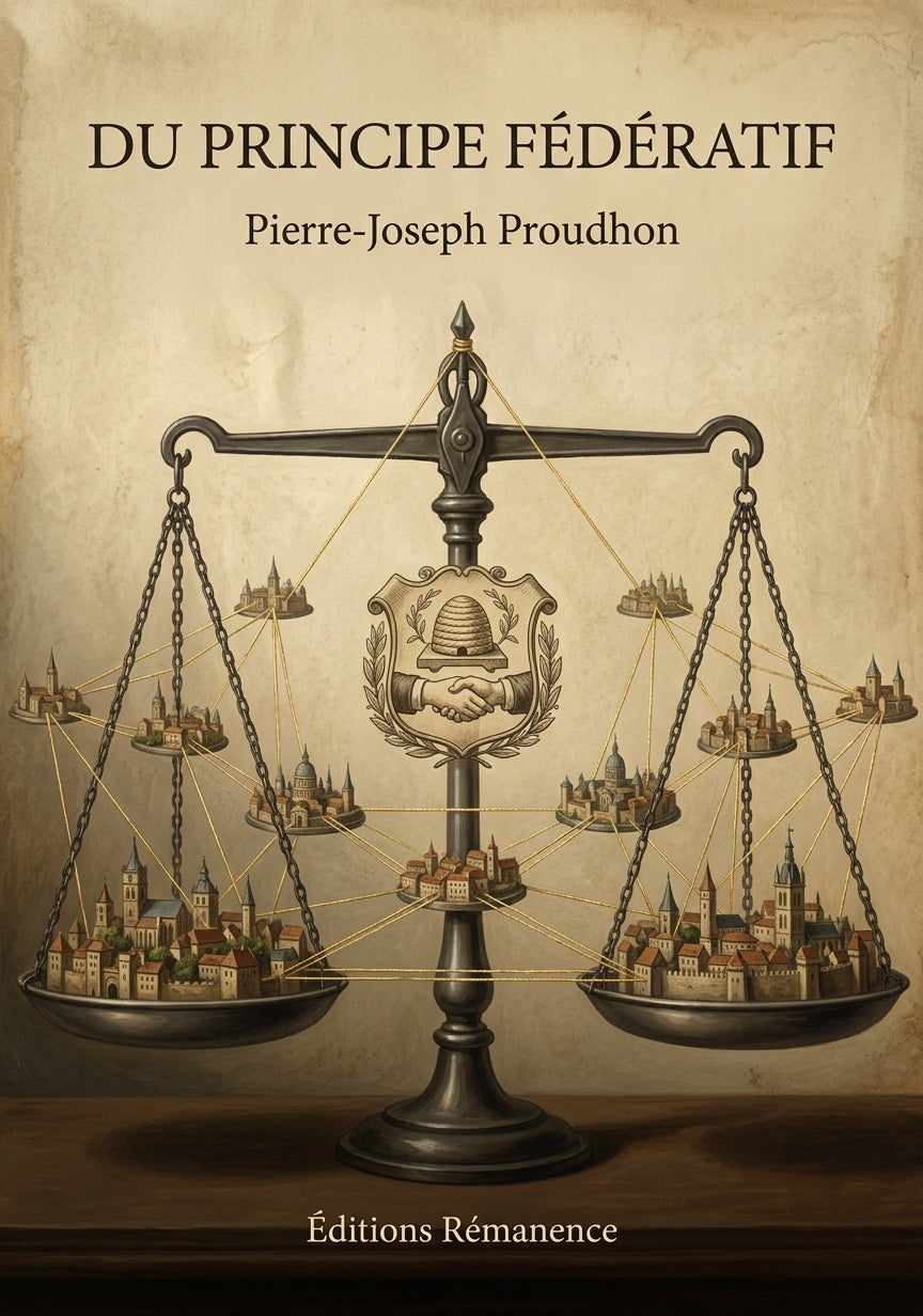 Livre Du Principe fédératif par Pierre-Joseph Proudhon - Couverture - Editions Remanence