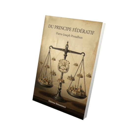Livre Du Principe fédératif par Pierre-Joseph Proudhon - Vue 3D - Editions Remanence
