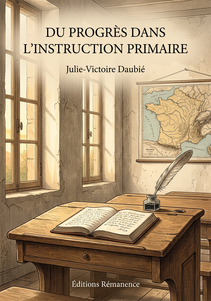 Livre Du progrès dans l’instruction primaire par Julie-Victoire Daubié - Couverture - Editions Remanence