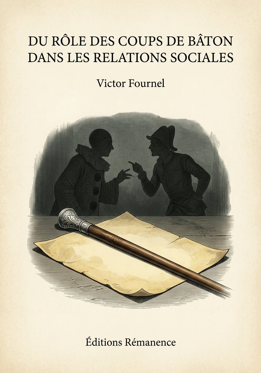 Du rôle des coups de bâton dans les relations sociales - Victor Fournel (Couverture)