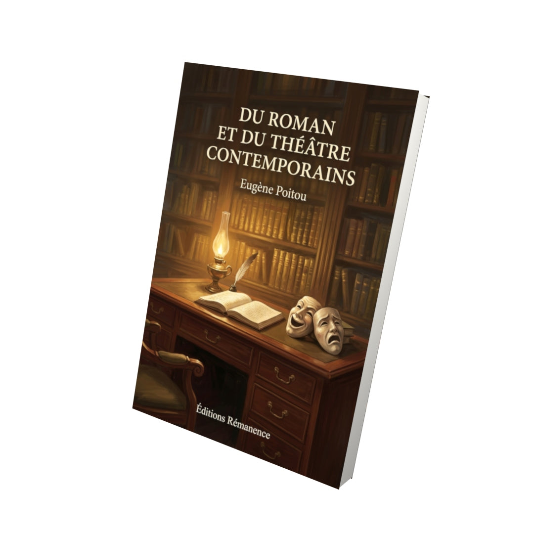 Livre Du roman et du théâtre contemporains par Eugène Poitou - Vue 3D - Editions Remanence