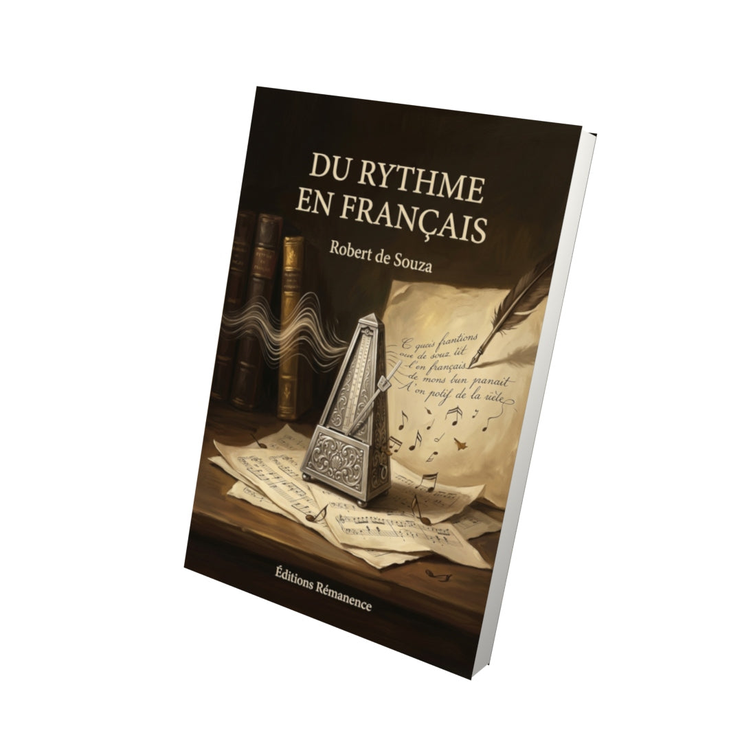 Livre Du rythme en français par Robert de Souza - Vue 3D - Editions Remanence