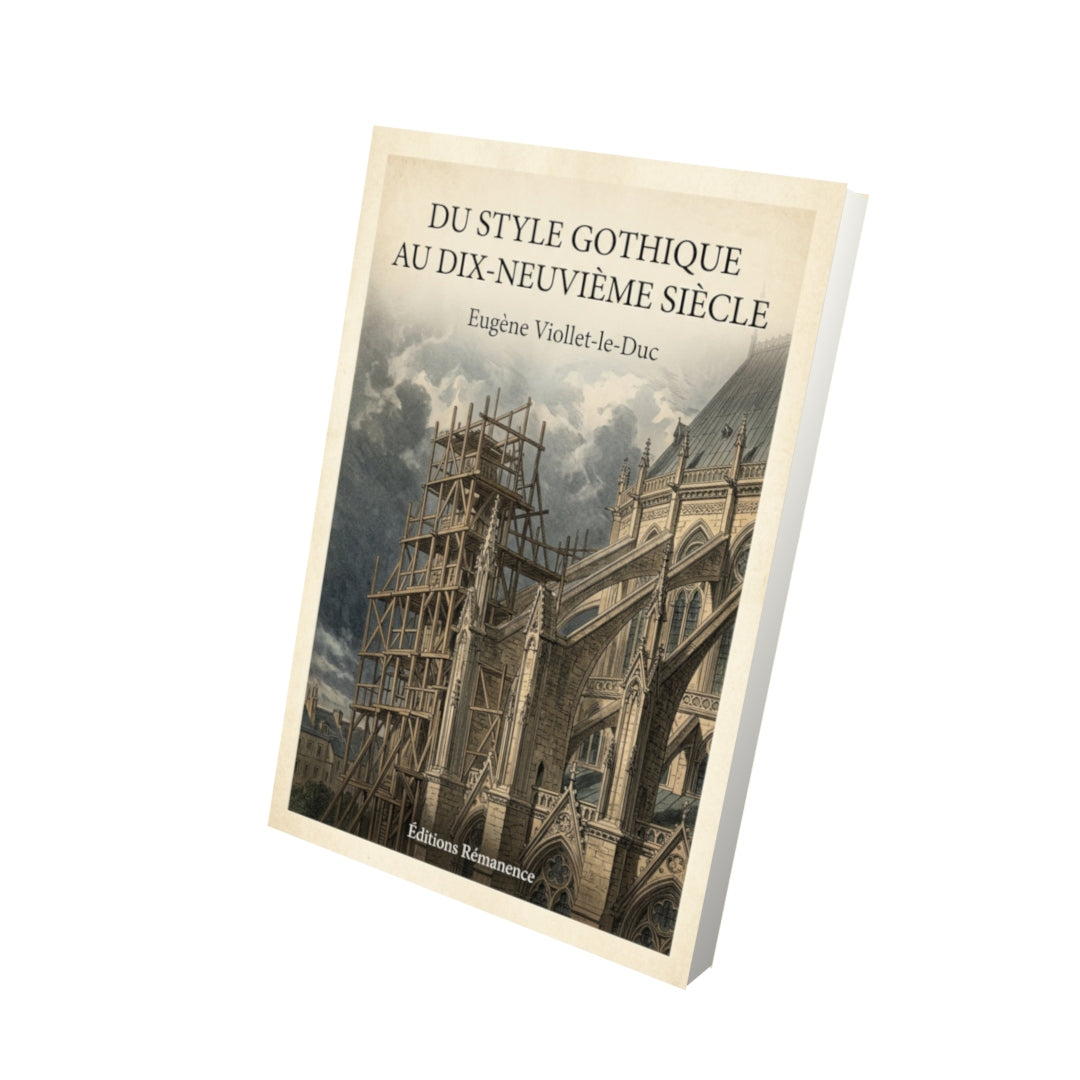 Livre Du style gothique au dix-neuvième siècle - Eugène Viollet-le-Duc - Vue 3D - Editions Remanence