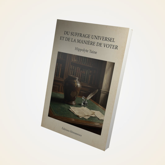 Livre Du suffrage universel et de la manière de voter - Hippolyte Taine - Couverture 3D