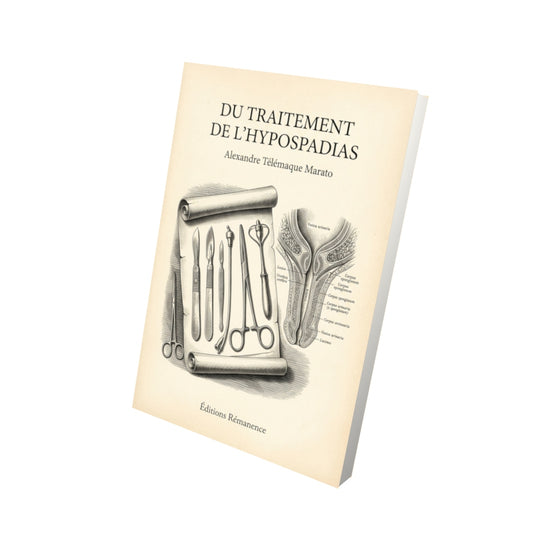 Livre Du traitement de l’hypospadias par Alexandre Télémaque Marato - Vue 3D - Editions Remanence
